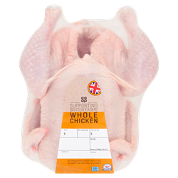Co-op Medium British Whole Chicken 1.56kg