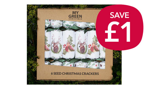 £5 off My Green Christmas Crackers - 8.12.21 - 24.12.21