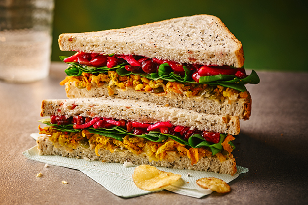 co-op vegan festive sandwich